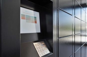Black machine with screen and a keypad